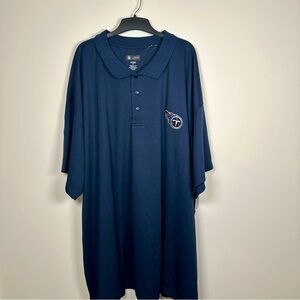 NWT-Tennessee Titans NFL-Men's Navy Blue Polo Shirt- Big & Tall 6X